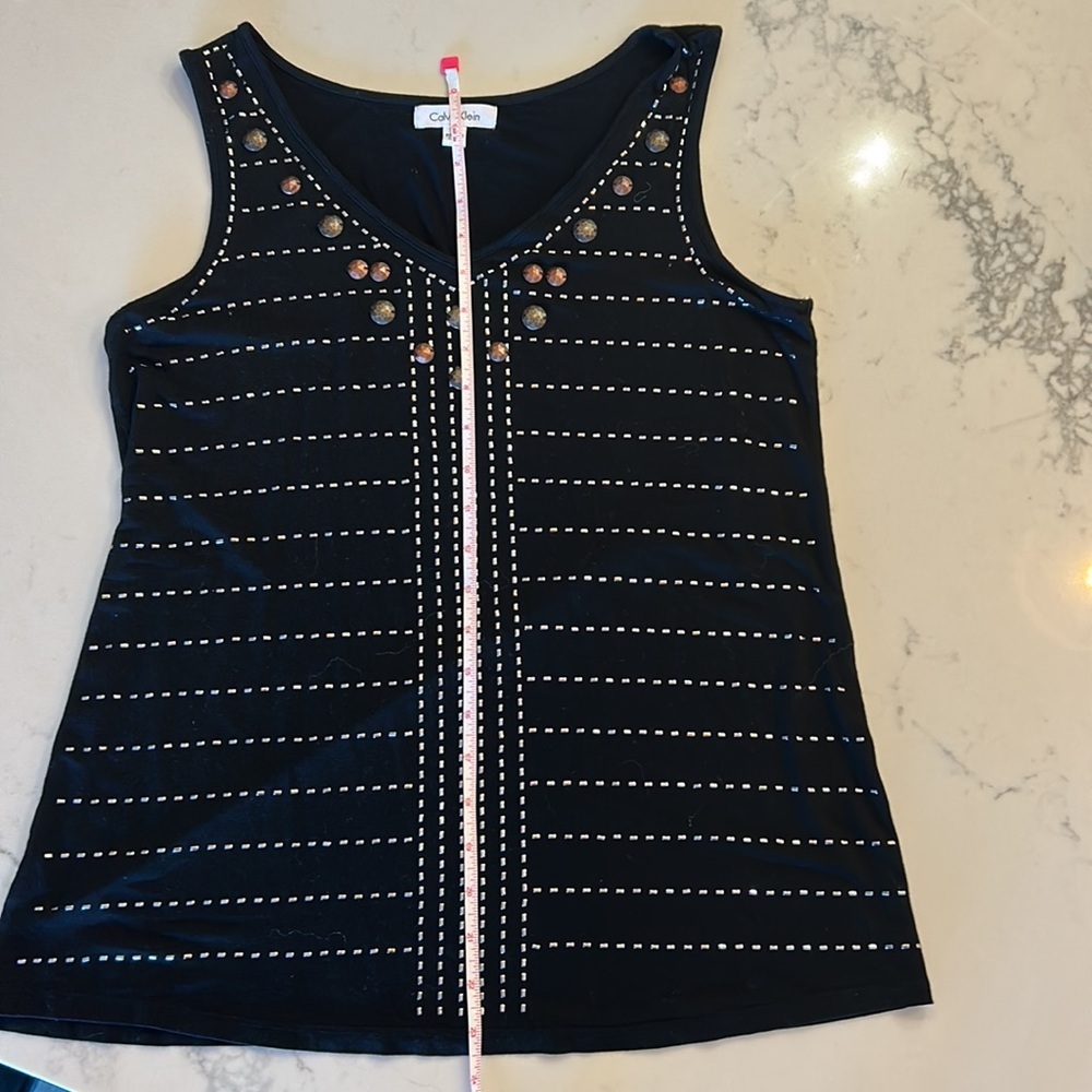 Calvin Klein beaded tank M - Picture 3 of 6